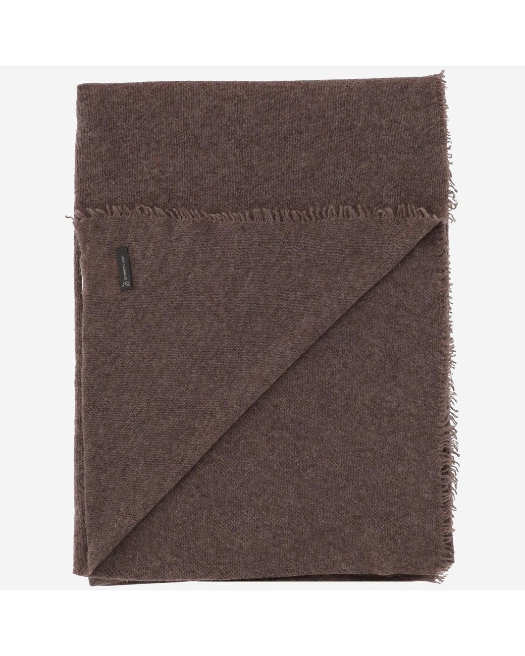 Faliero Sarti Brown Cashmere Scarf Adriel