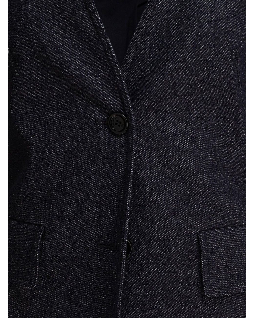 Max Mara Black Denim-Effect Blazer