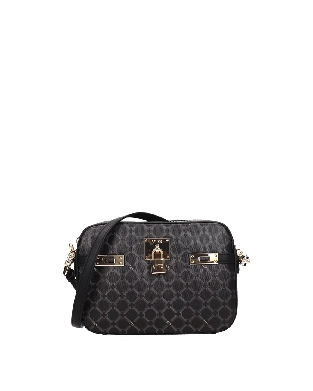 V73 Black Shoulder Bags Genuine Polyester