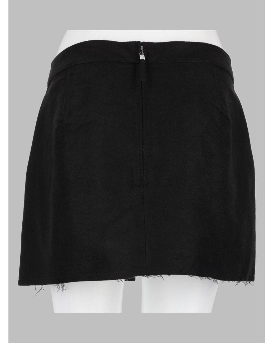 Rick Owens Black Layered Mini Skirt