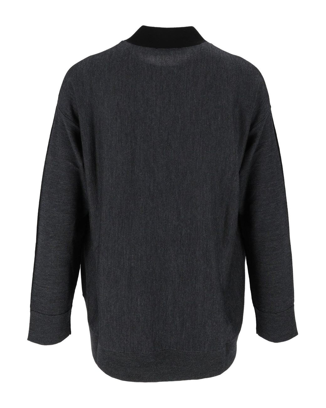 Kangra Cashmere Black Rounded Color Block Flap Pocket Jacket