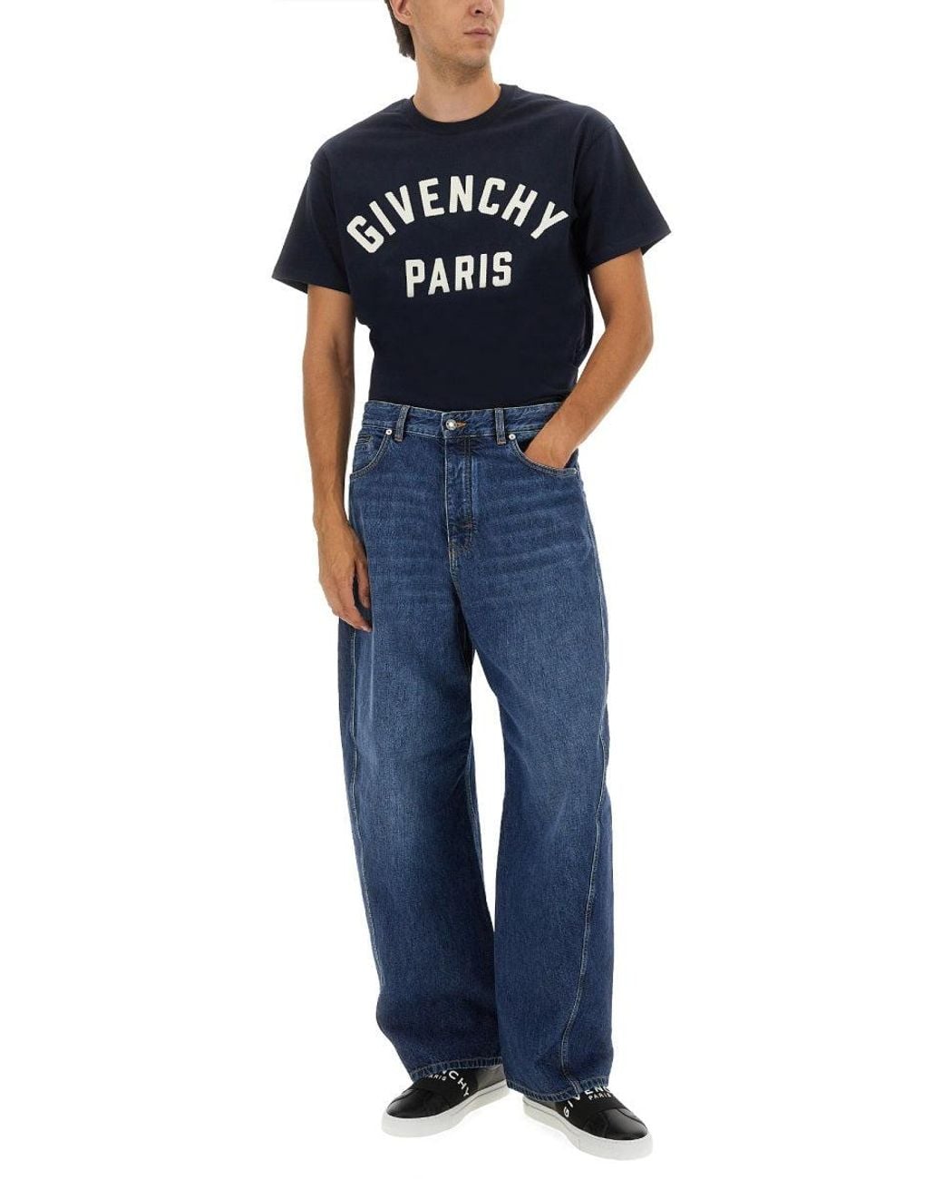 Givenchy Blue T Shirt With Logo
