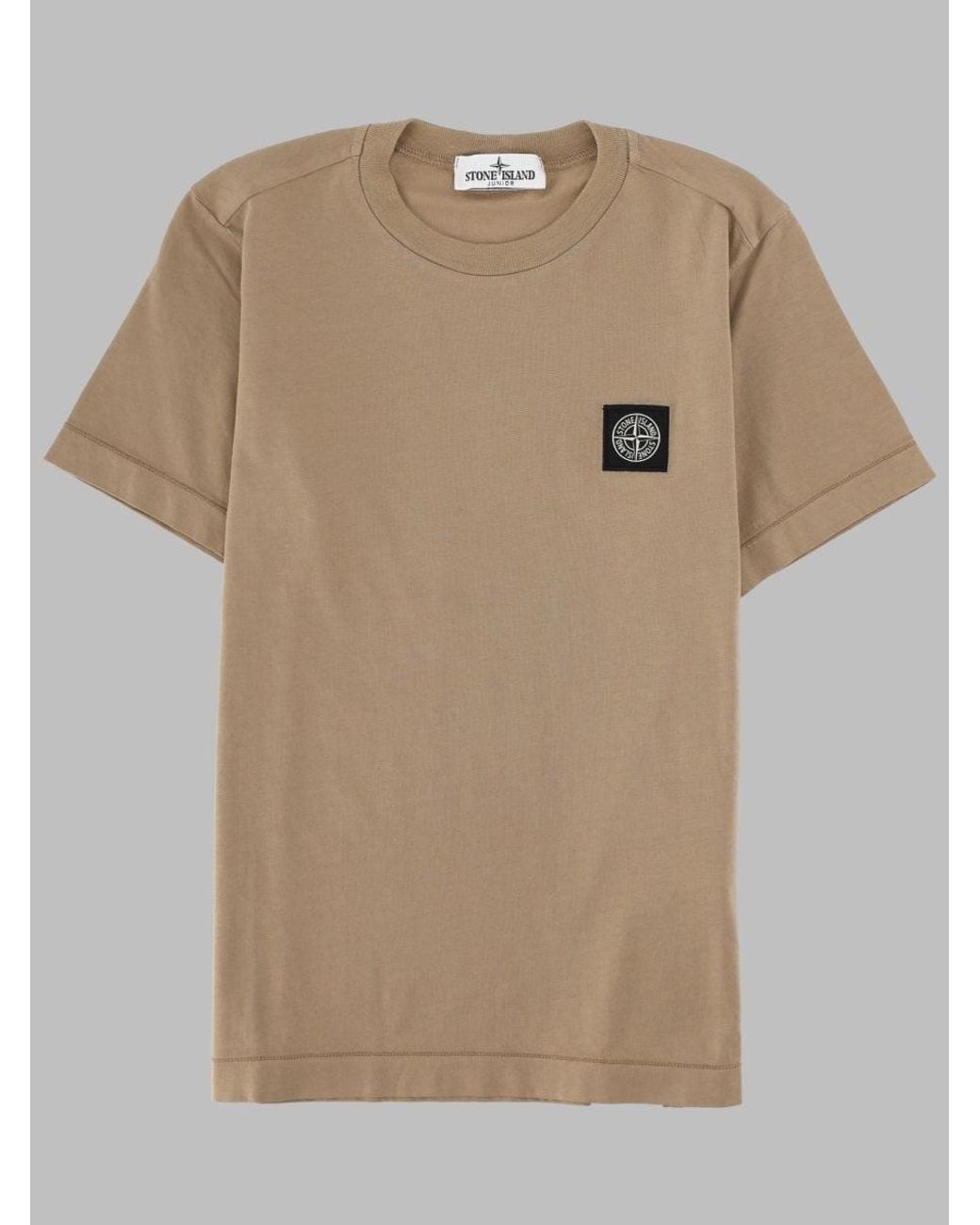 Stone Island Natural T-Shirt Con Logo