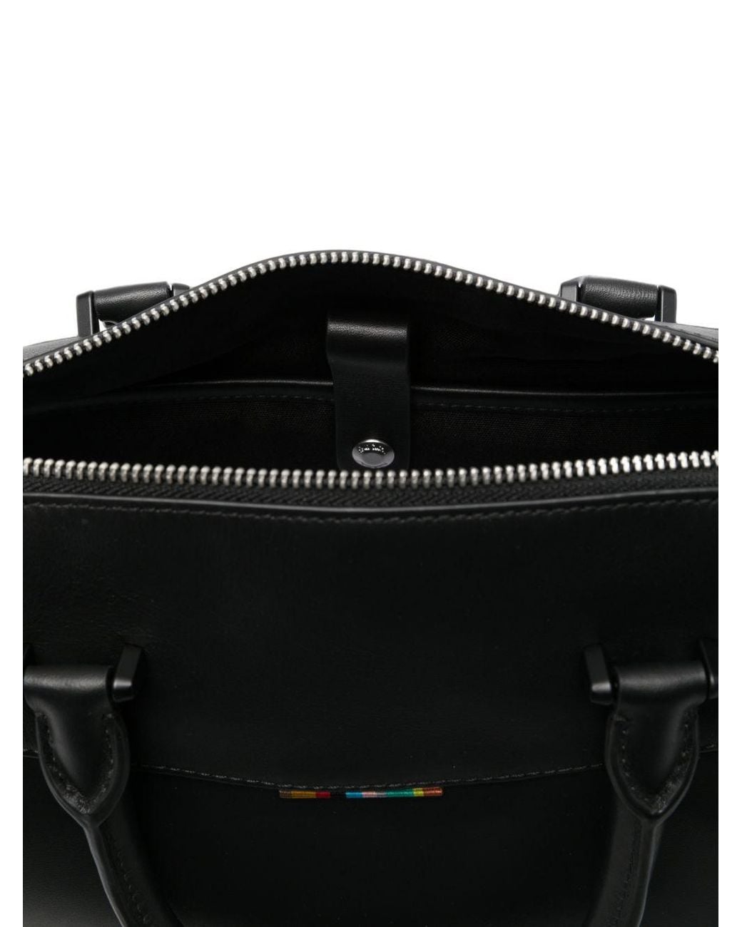 Paul Smith Black Leather Duffle Bag
