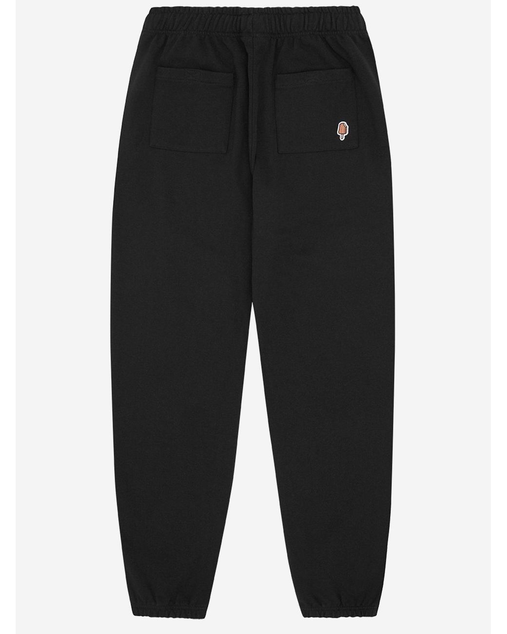 ICECREAM Black Cotton Pants With Logo for men