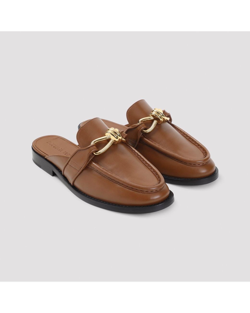 Bottega Veneta Brown New Amber Astaire Calf Leather Loafers