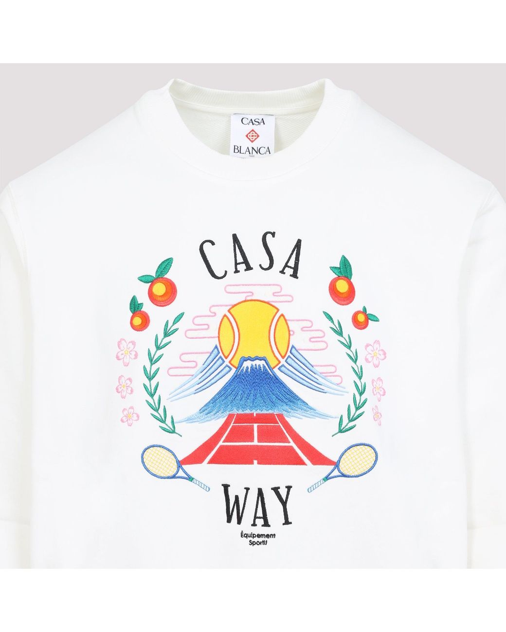 Casablanca White Organic Cotton Casa Way Sweatshirt