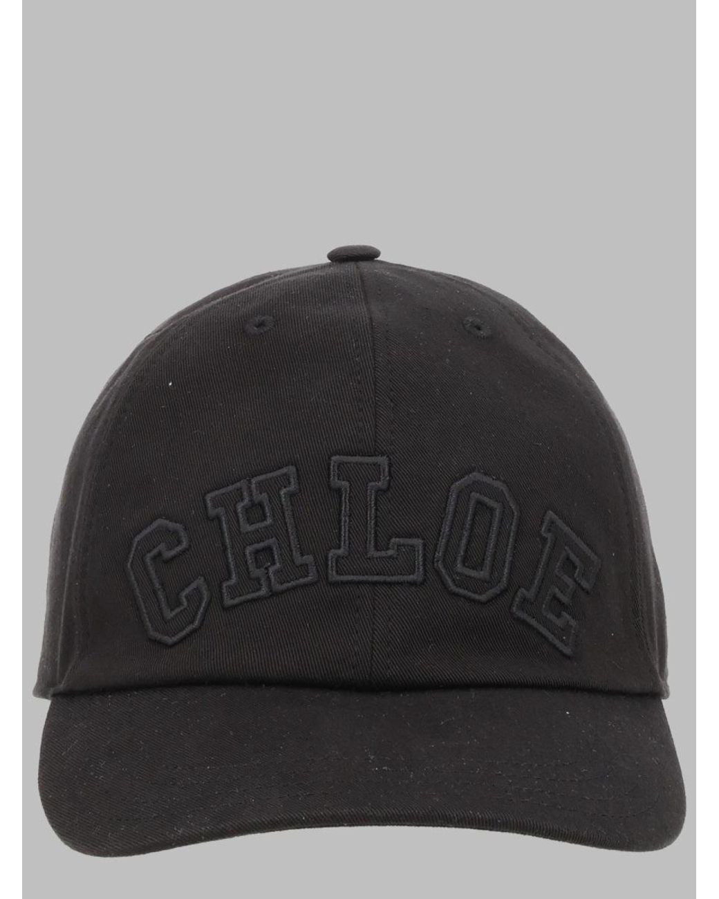 Chloé Black Baseball Cap Cotton Hat