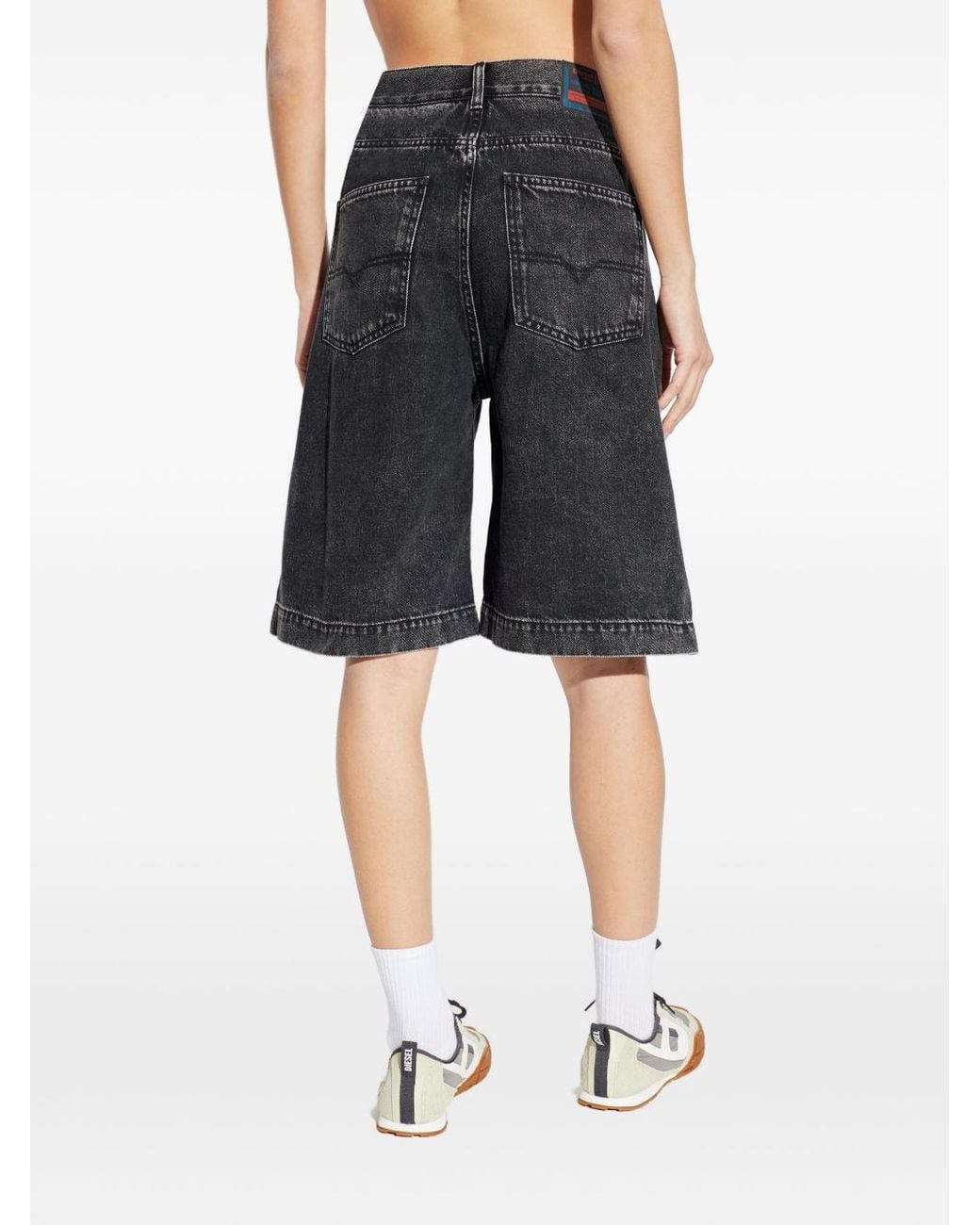 DIESEL Black Denim Bermuda Shorts
