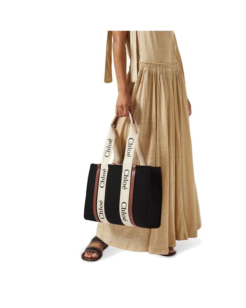 Chloé Black Chloé Woody Medium Tote Bag