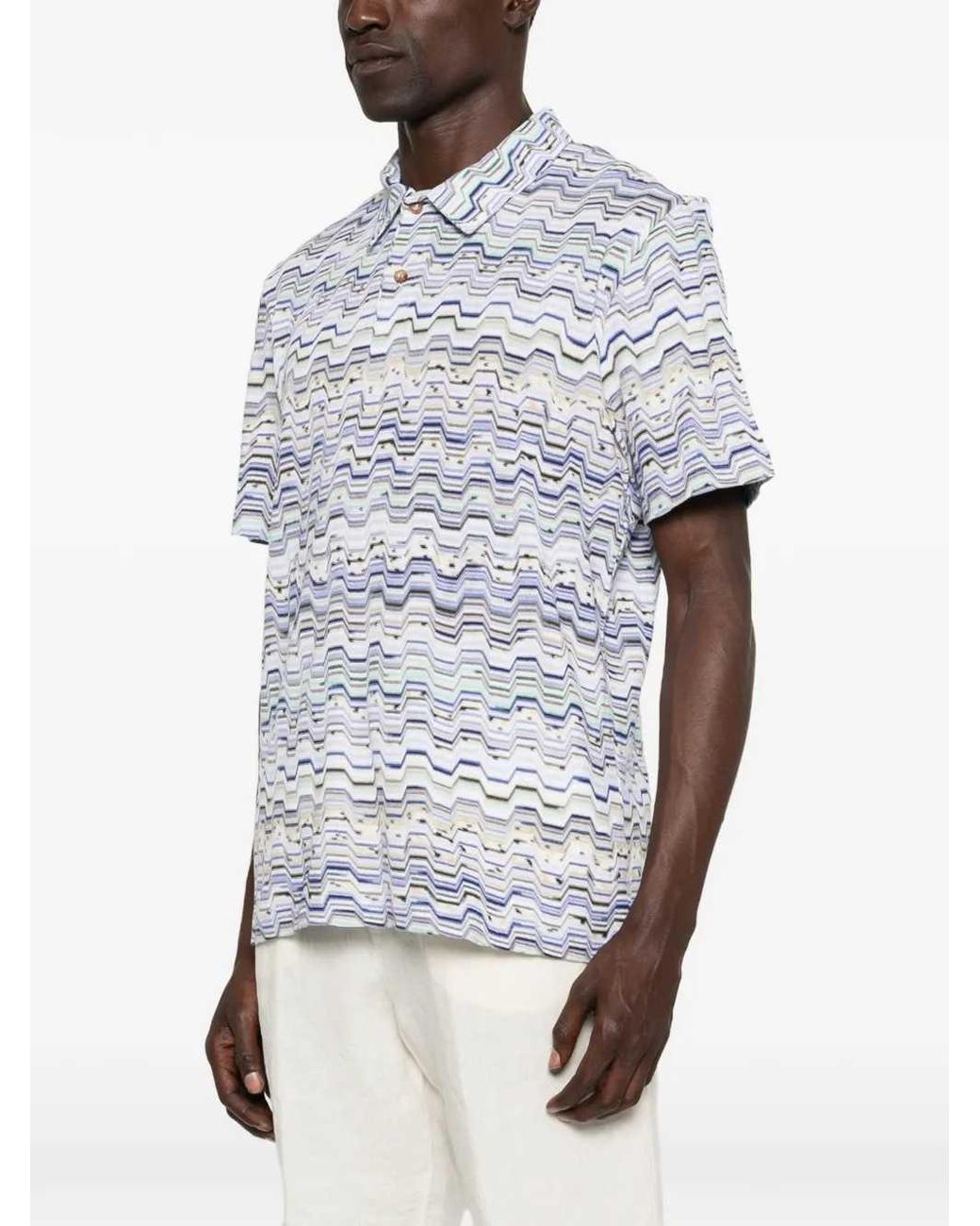 Missoni Gray Zigzag Polo