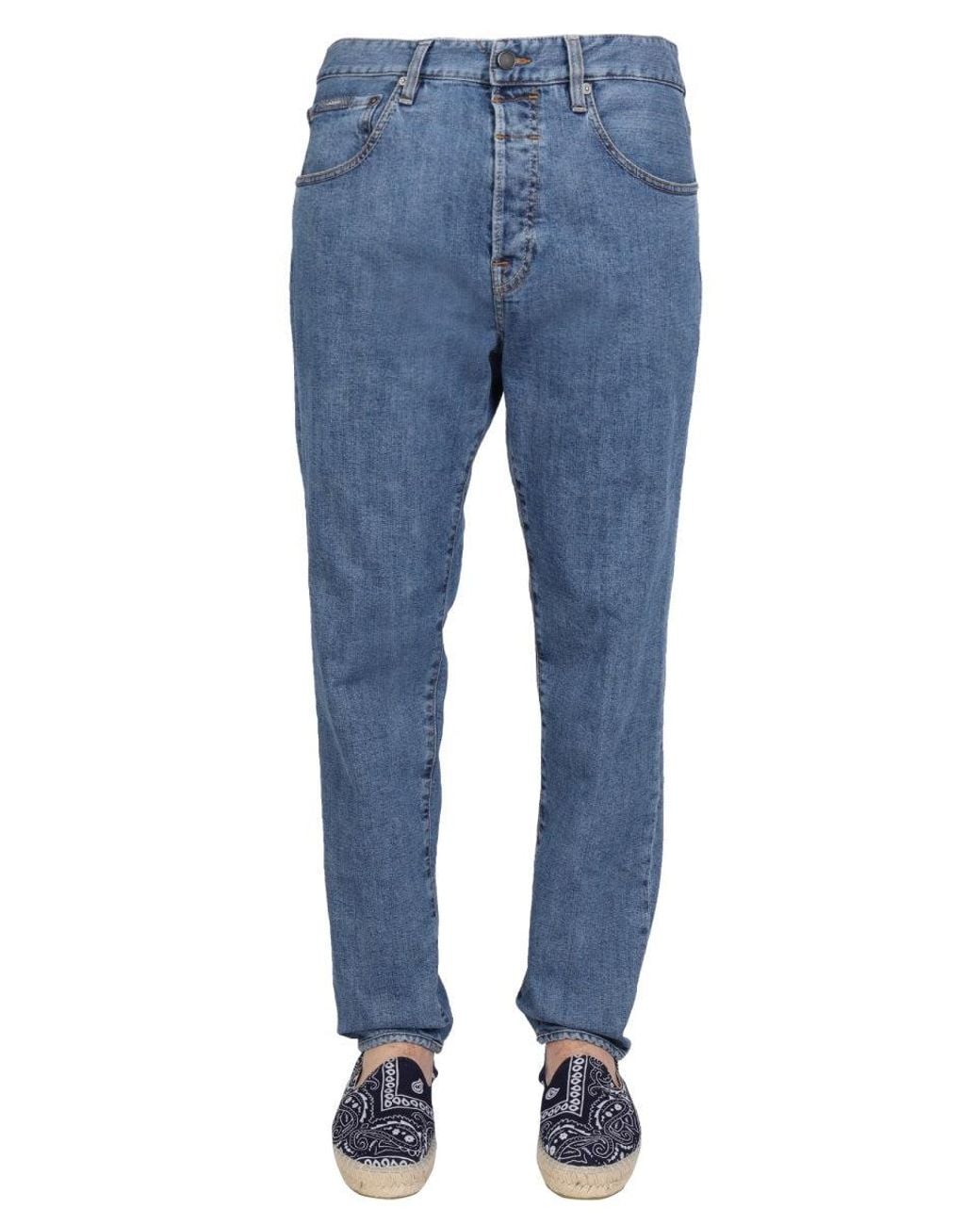 Lardini Blue Five Pocket Jeans for men
