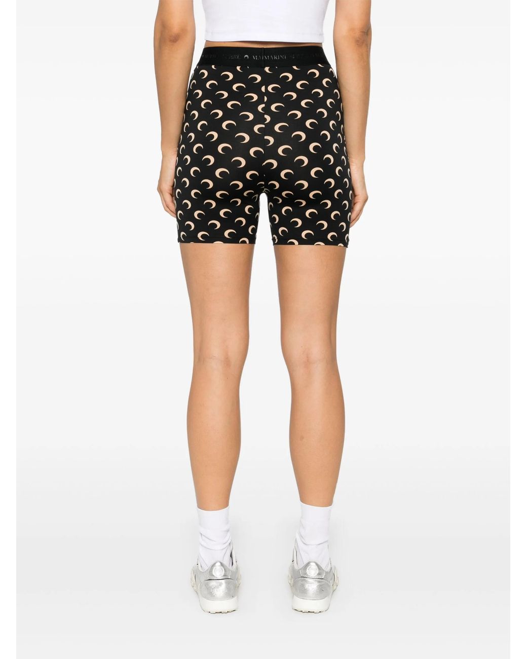 MARINE SERRE Black Moon Cyclist Shorts