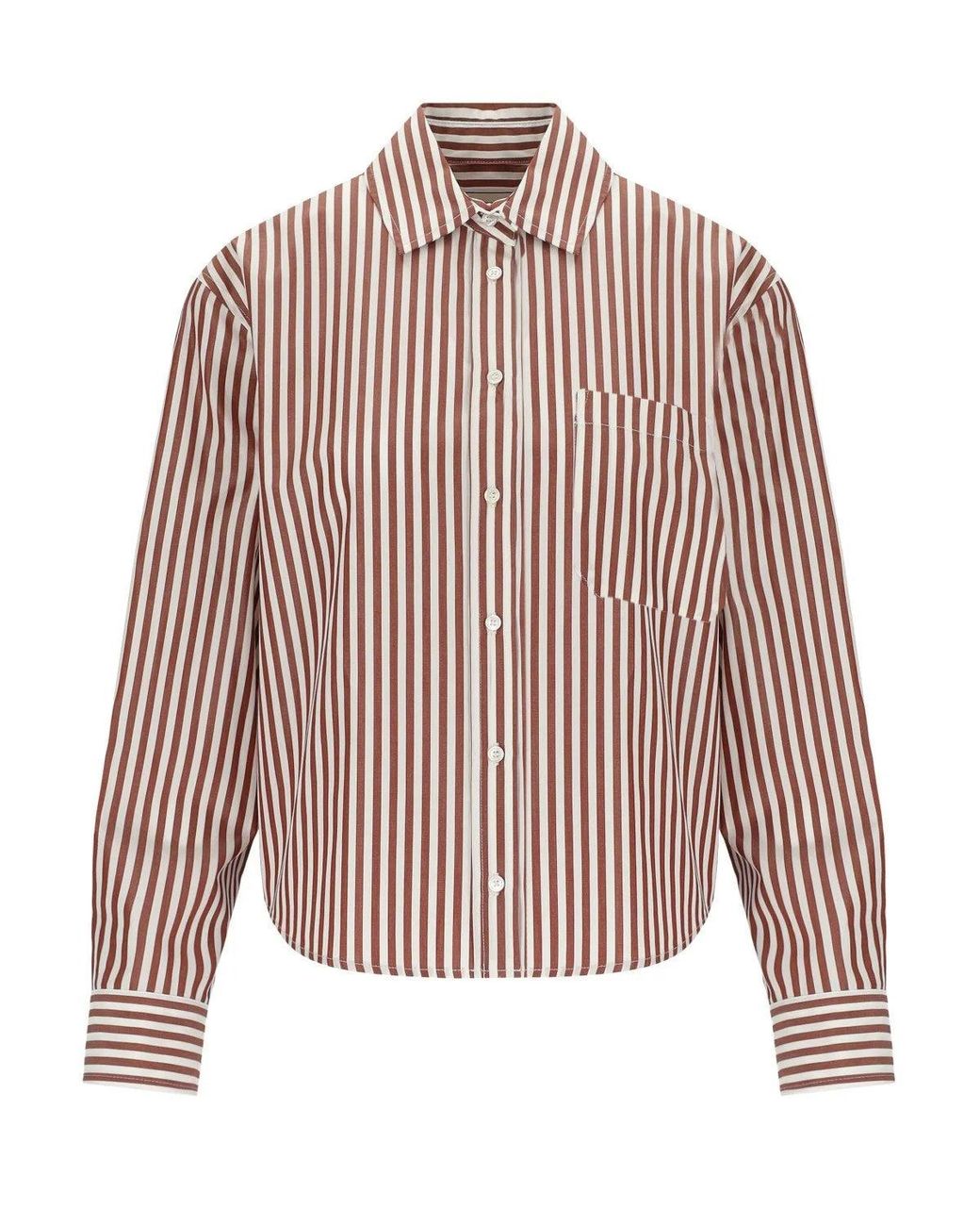 Weekend by Maxmara Brown Panetto And Striped Shirt