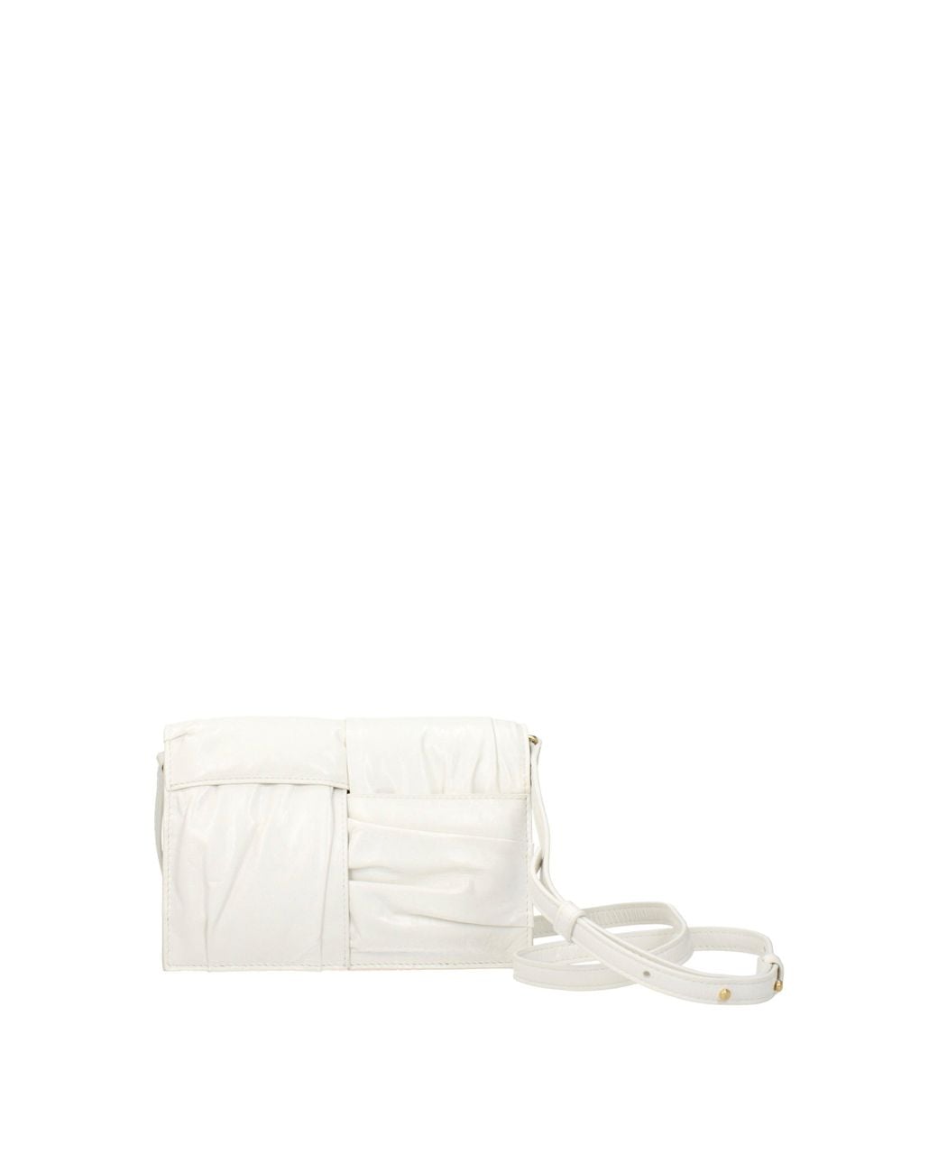 Bottega Veneta White Pochette Cassette Donna Pelle Bianco