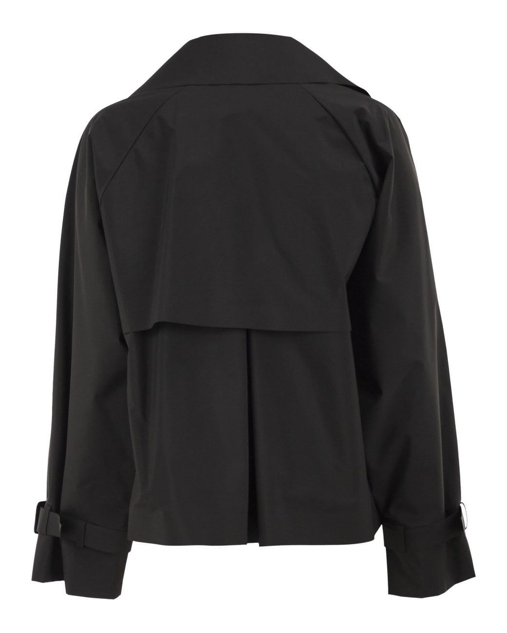 Weekend by Maxmara Black Wkdboero Cropped Double Breasted Technical Jacket