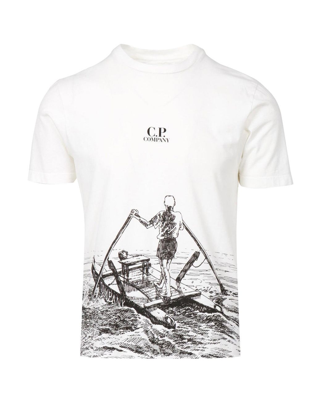 C P Company White T Shirts And Polos for men