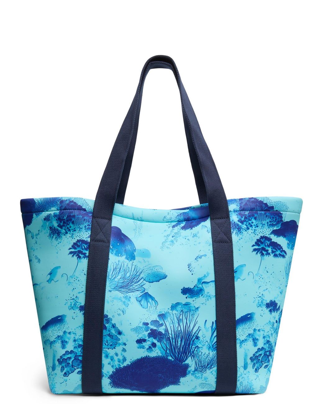Vilebrequin Blue Polyester Tote Bag With Marine Print