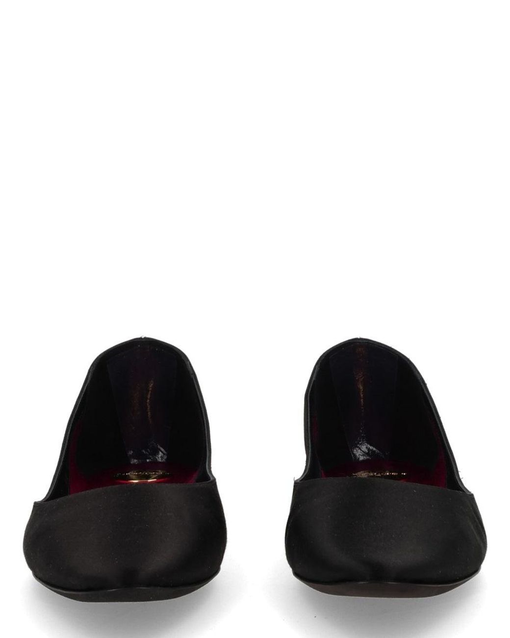 Saint Laurent Brown Solid Ballet Flats