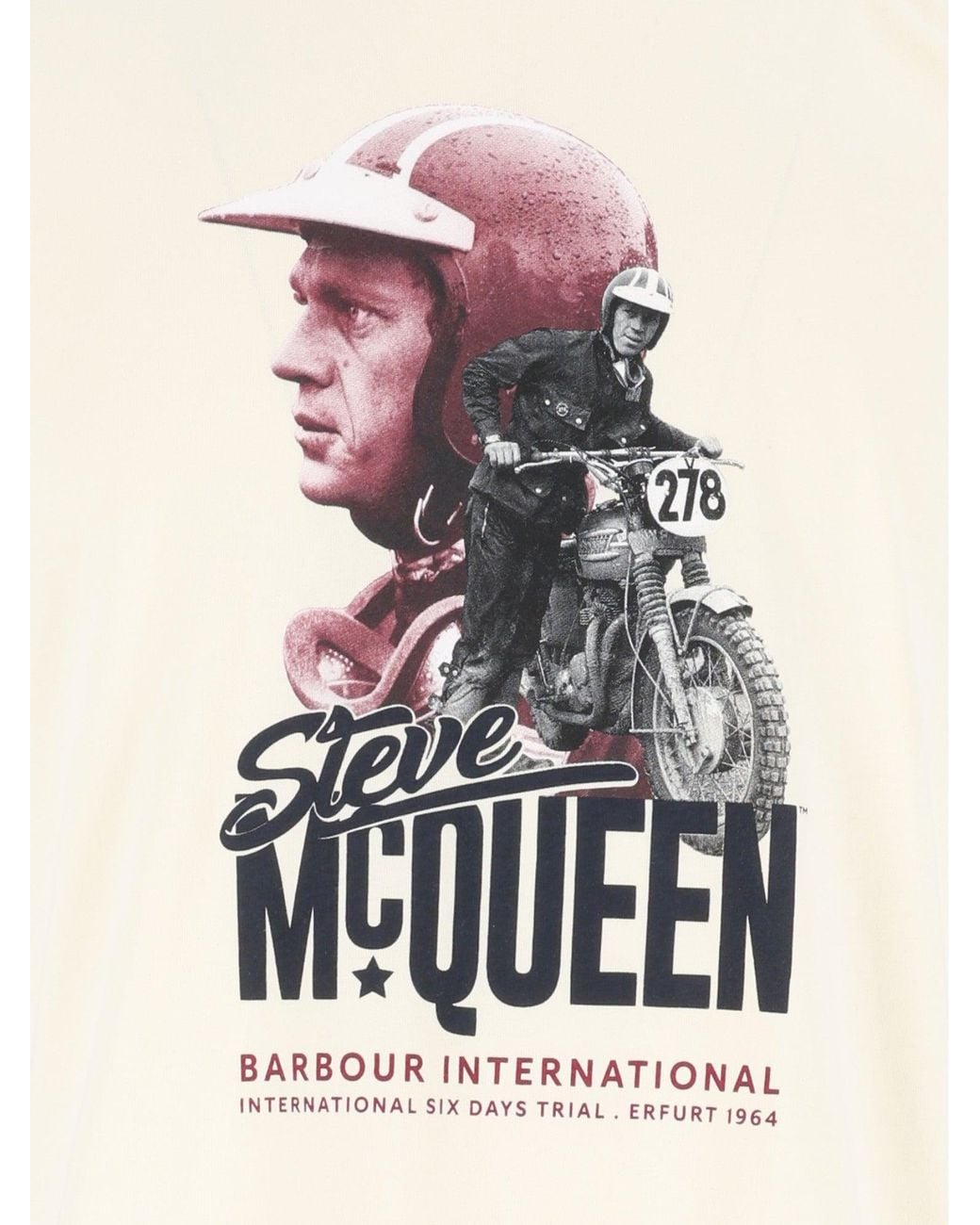 Barbour White Smq Rainey Graphic T Sh
