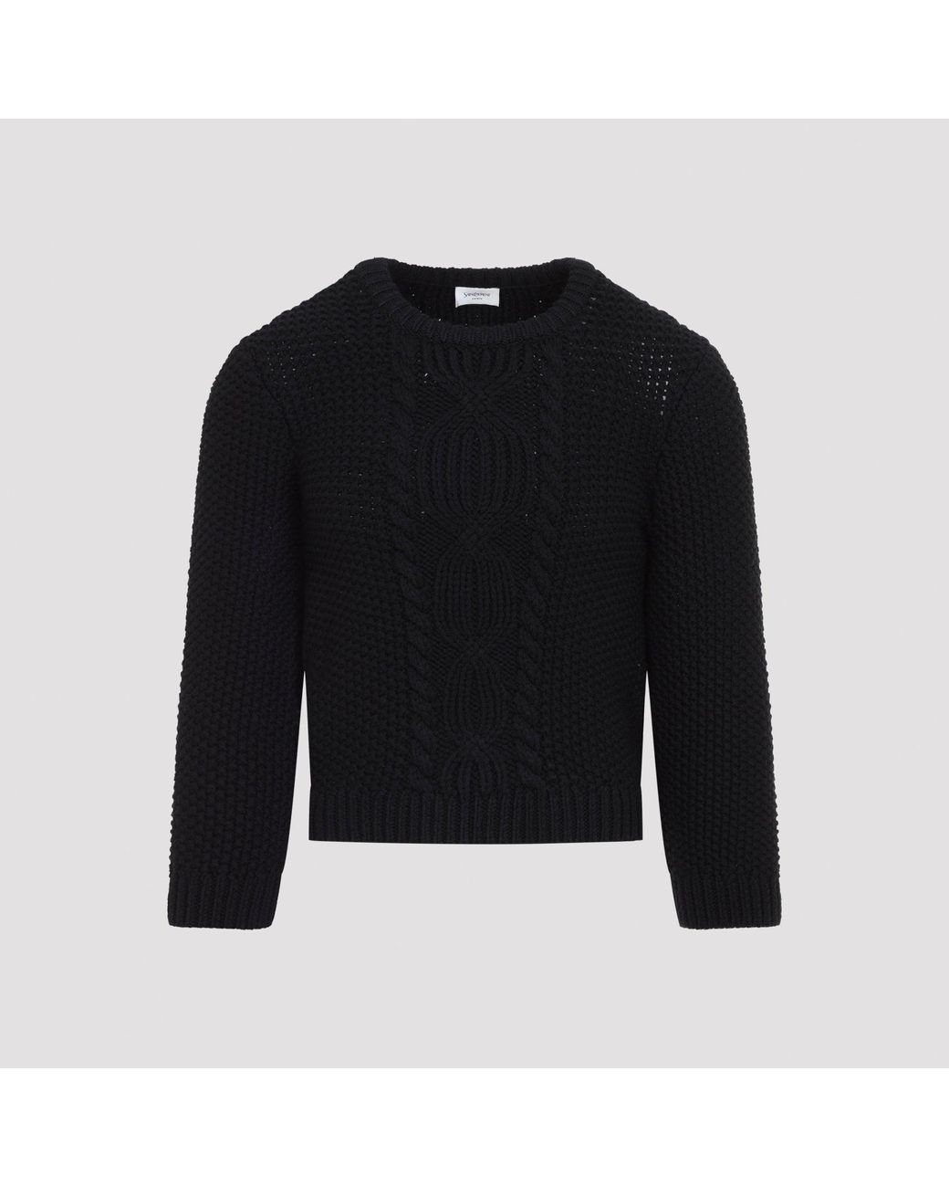 Saint Laurent Black Wool Sweater for men