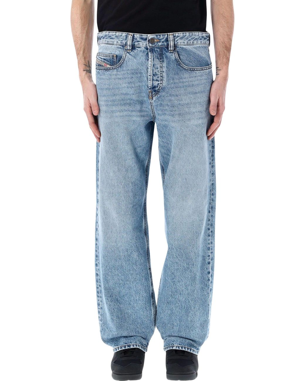 DIESEL Blue Relaxed 2001 D-Macro Jeans for men