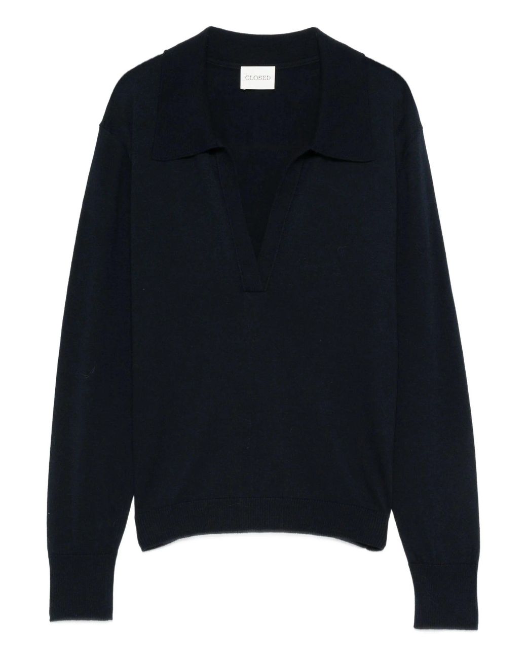 Closed Blue Long-Sleeve Polo Top