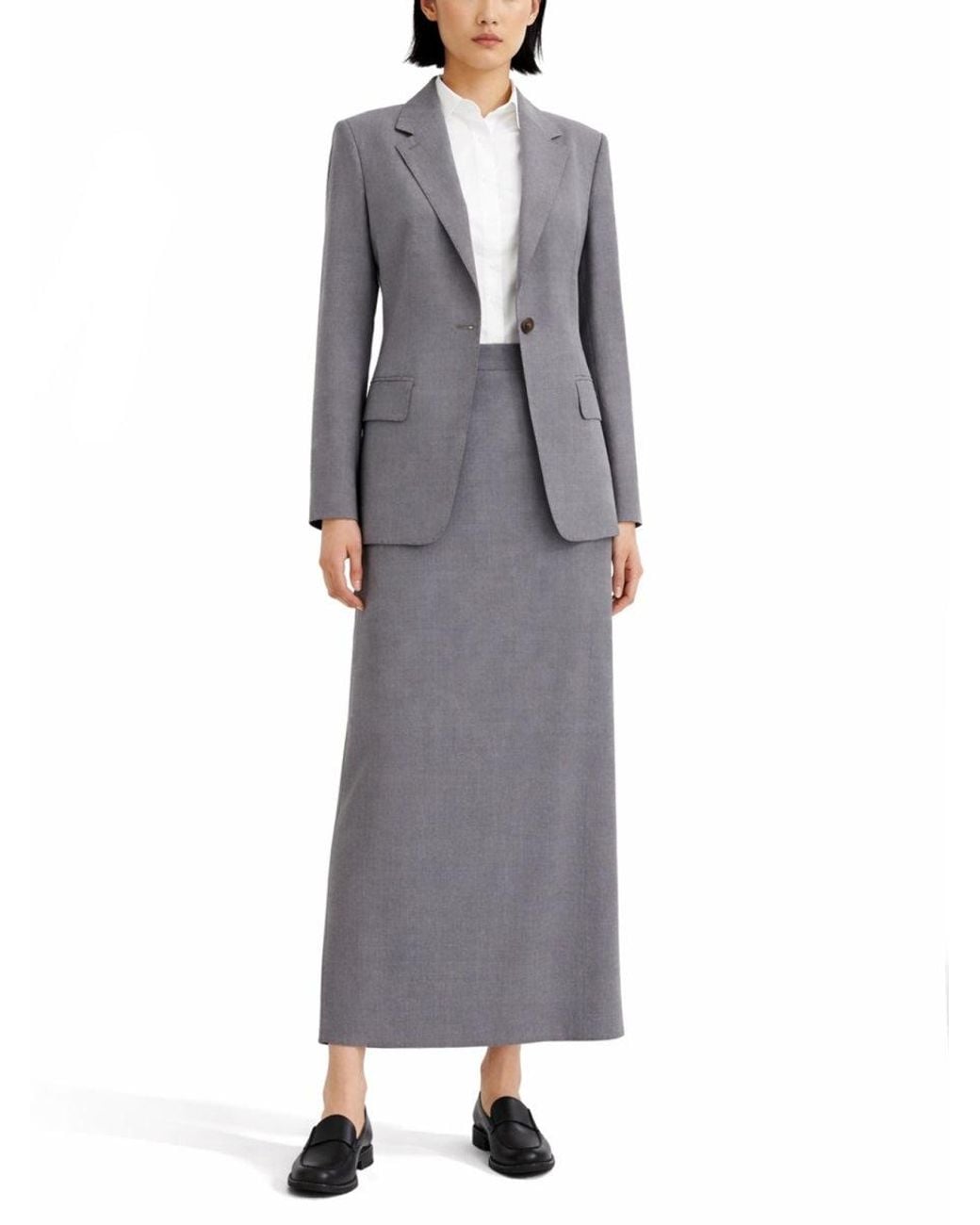 Max Mara Gray Singlebreasted Blazer