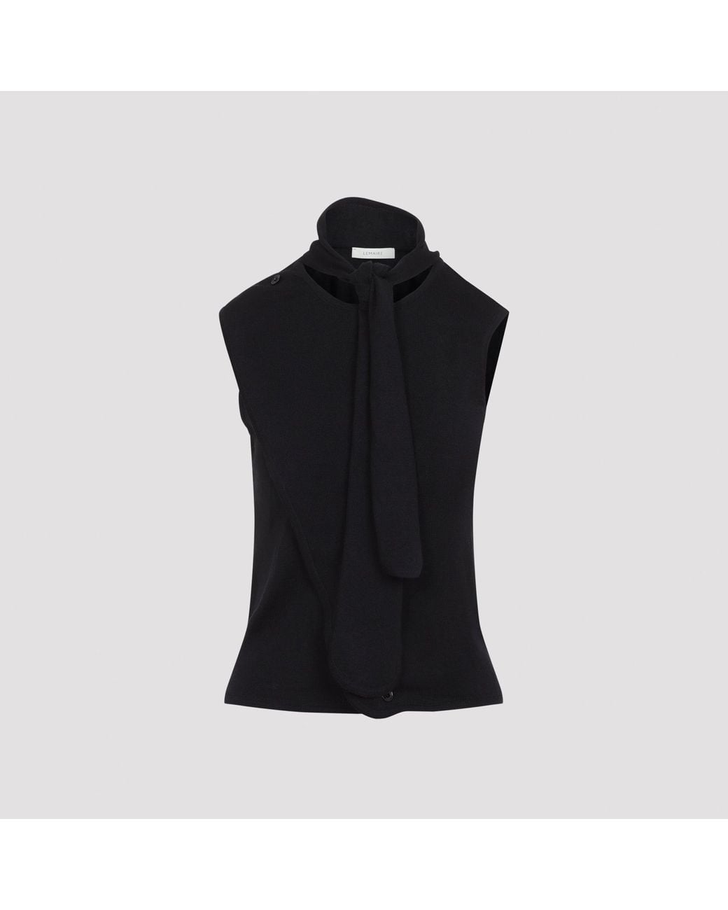 Lemaire Black Asymmetrical Vest