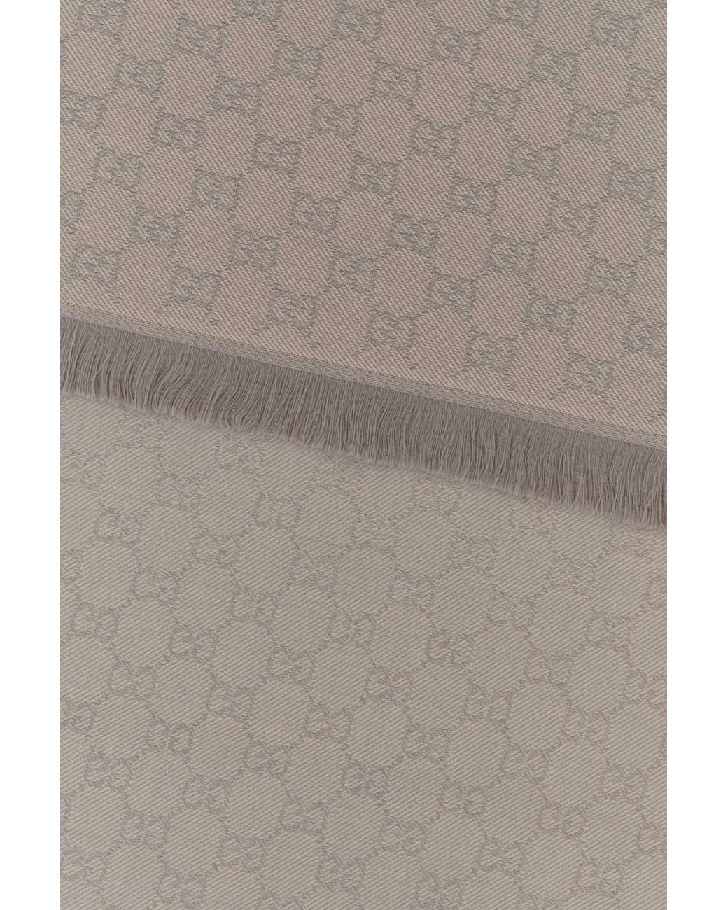 Gucci Gray Wool Scarf Gg
