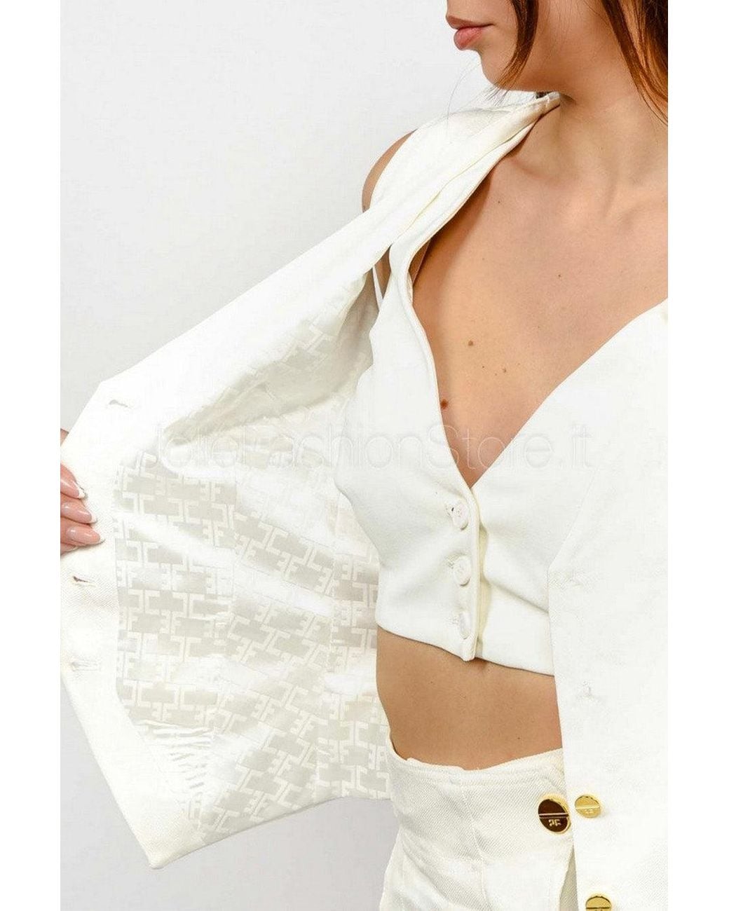 Elisabetta Franchi White Elisabetta Franchi Ivory