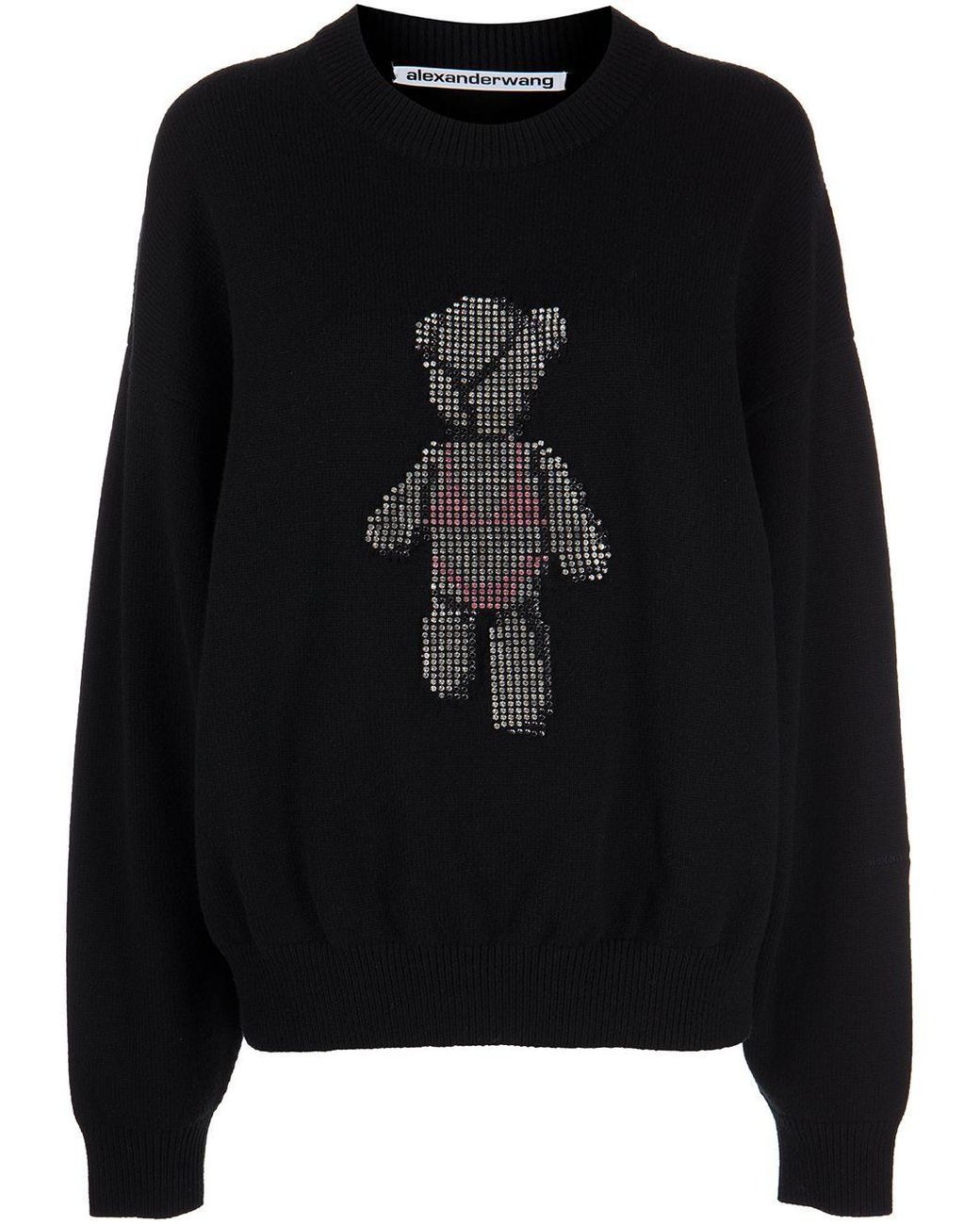 Alexander Wang Black Pullover With Crystal Clothing