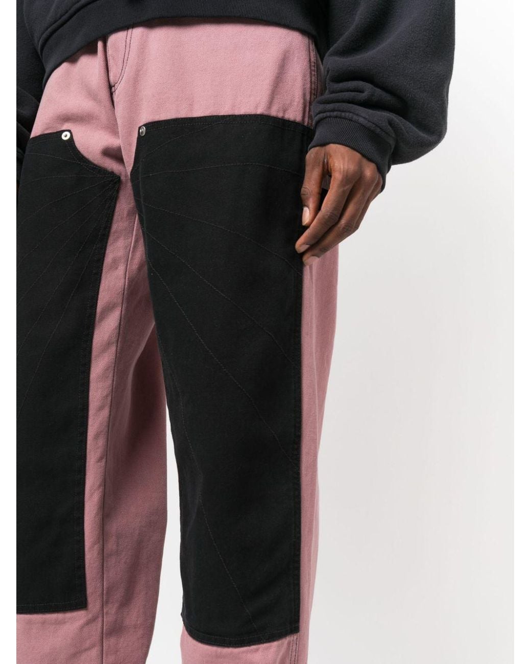 Rassvet (PACCBET) Pink Tonal-Stitched Knee-Panel Jeans for men