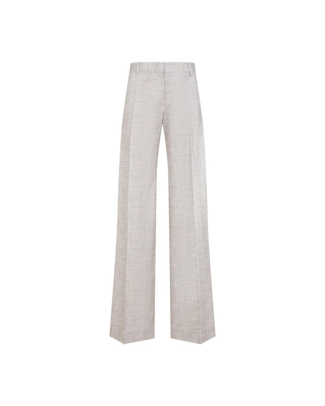 Ermanno Scervino Gray Wide-Leg Viscose Pants For