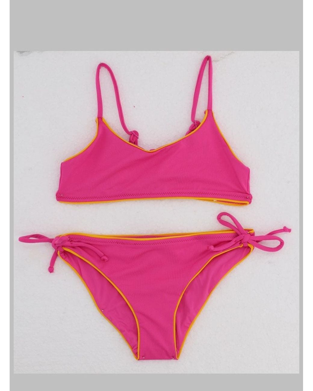 Mc2 Saint Barth Pink Kids Printed Two-Piece Bikini Swimsuit