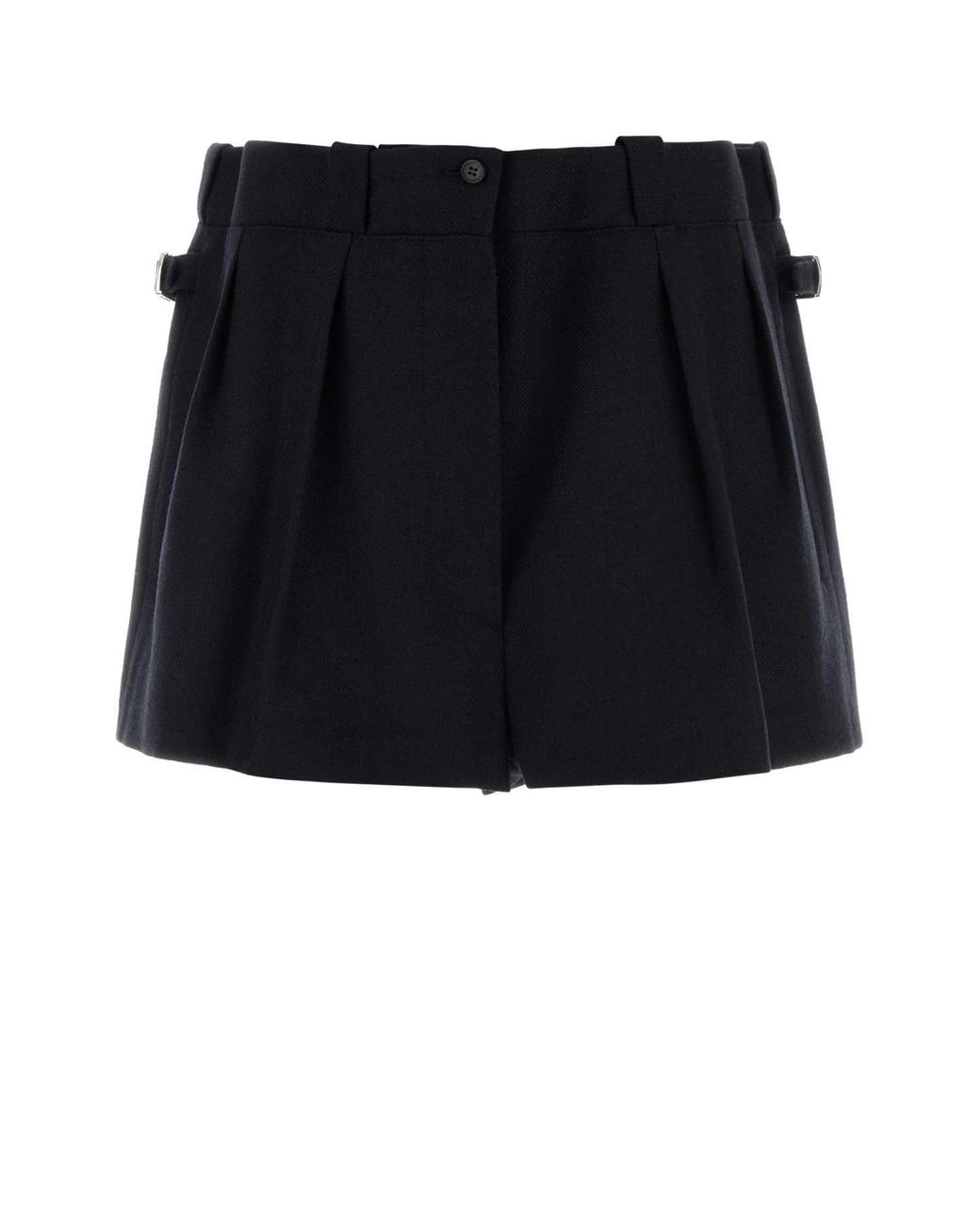Prada Black Midnight Wool Shorts