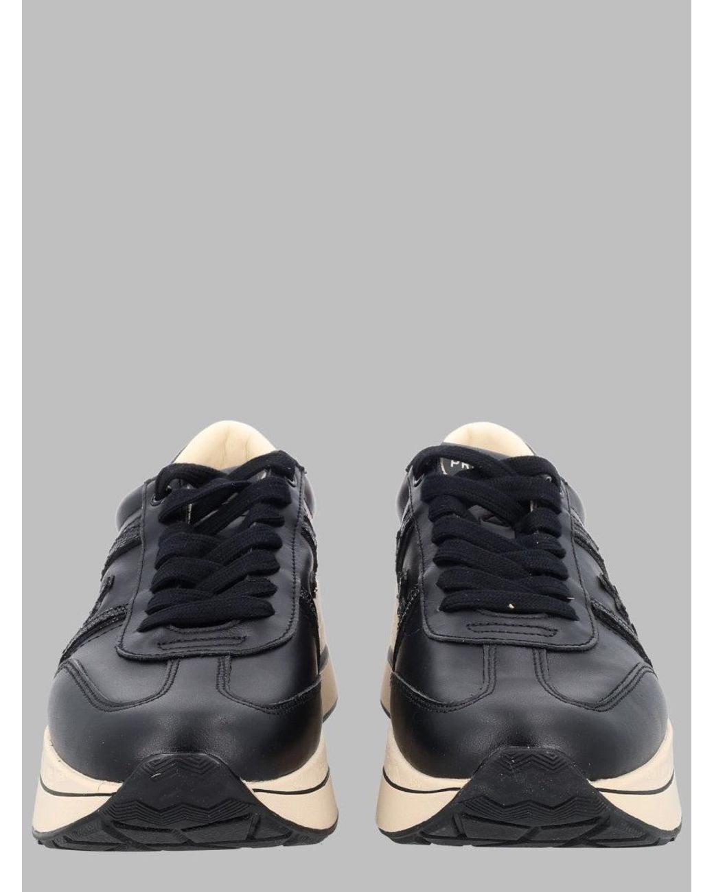 Premiata Gray Low-Top Lace-Up Sneakers