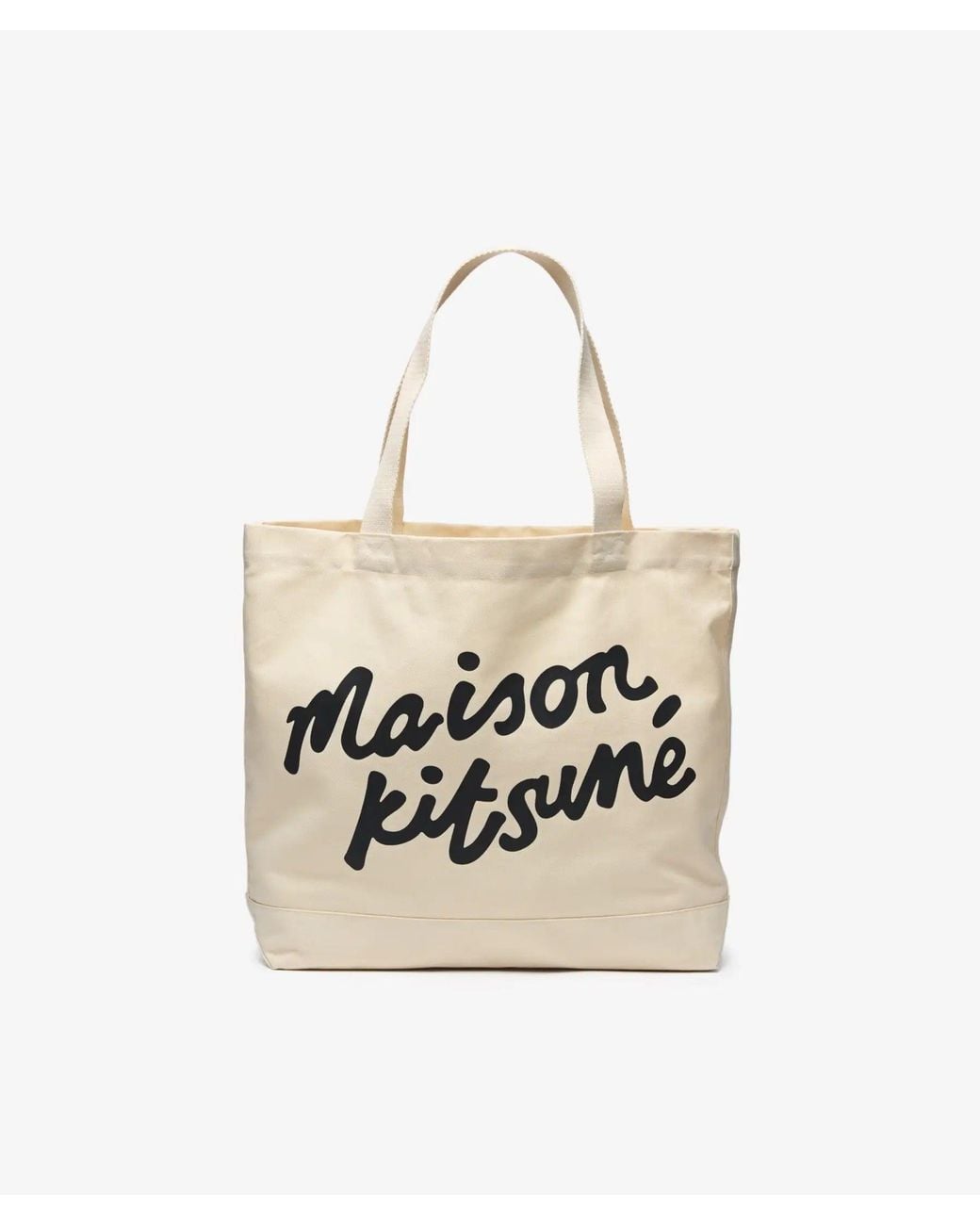 Maison Kitsuné Black Maison Kitsune Handwriting Tote