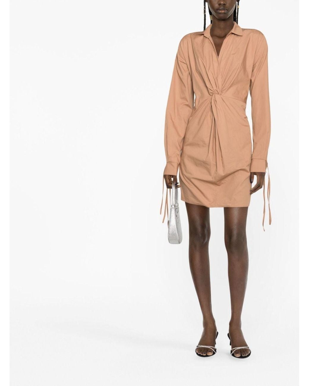 ANDREADAMO Pink Andreadamo Cotton Mini Dress