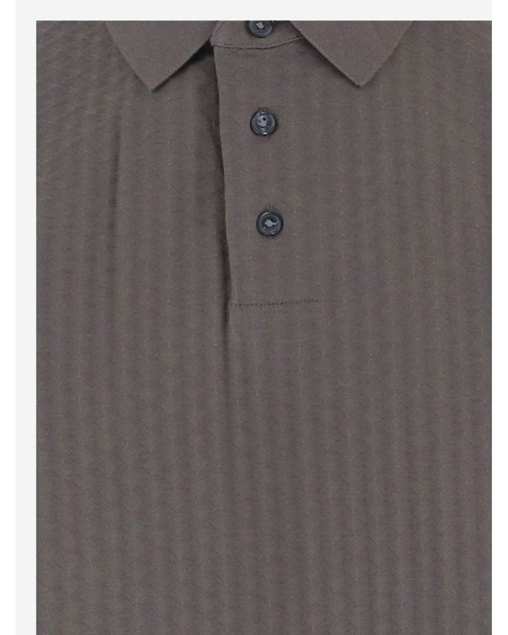 Emporio Armani Gray Cotton Polo Shirt