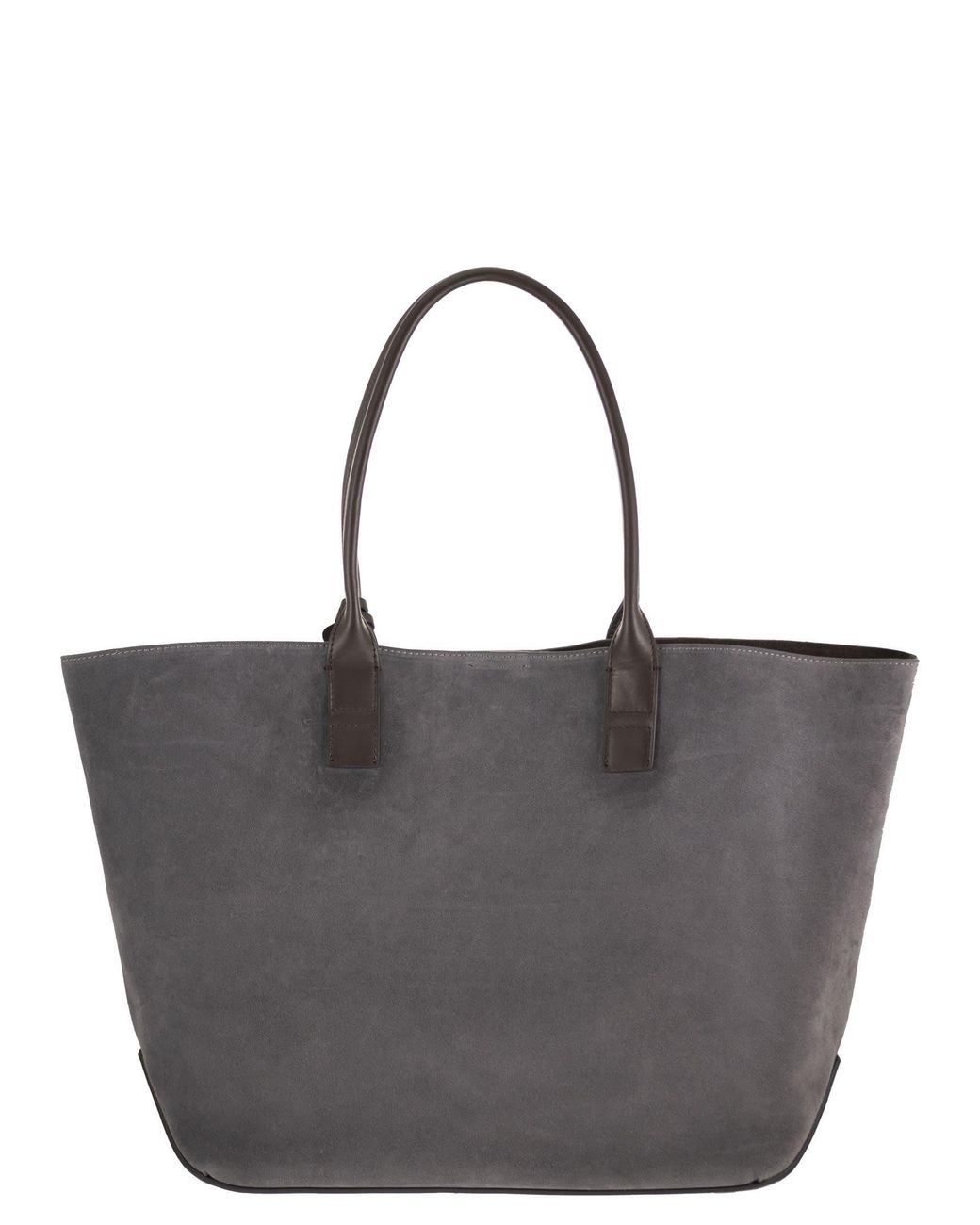 Hogan Black Suede Shopping Bag With Embossed Logo