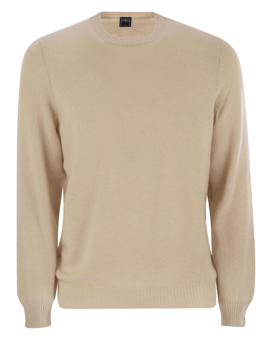 Fedeli Natural Argentina Persia Cashmere Crew Neck for men