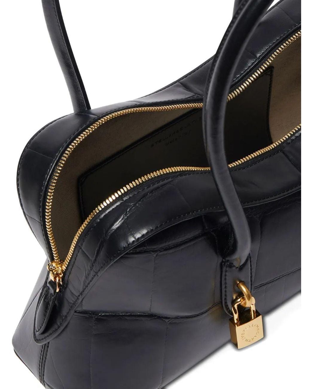 Stella McCartney Black Bags Leathe Rand Out.Mat