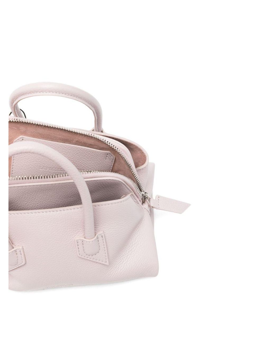 The Attico Pink La Passeggiata Mini Leather Shoulder Bag
