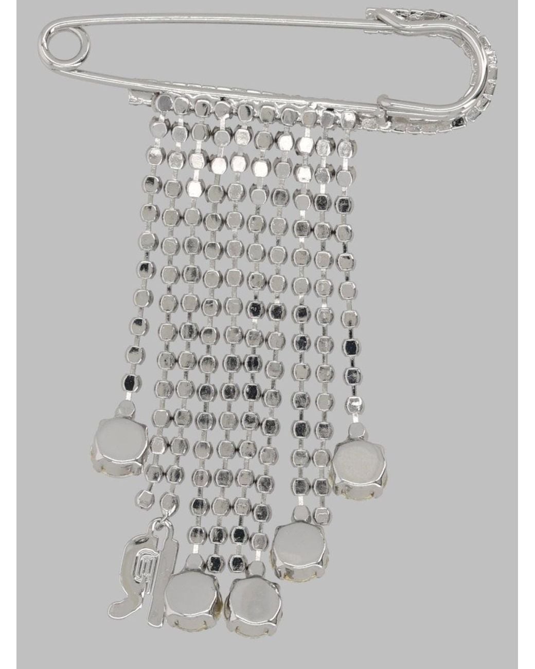 Rabanne Gray Geometric Link Bracelet