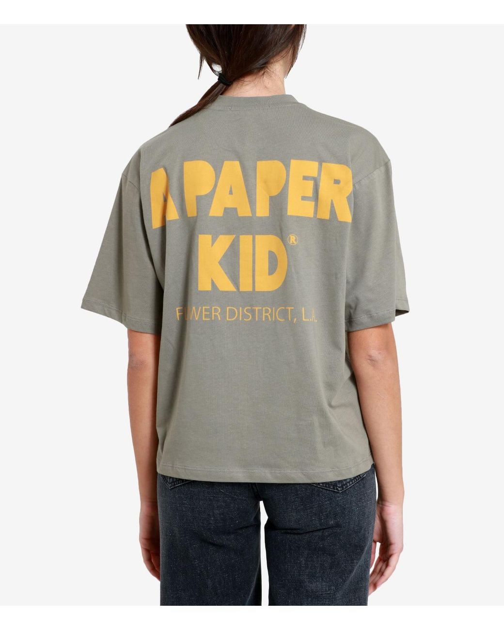 A PAPER KID Gray T Shirts And Polos