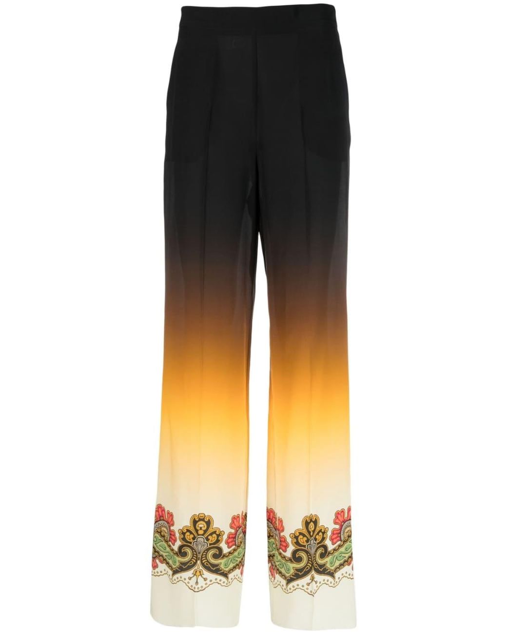 Etro Black Printed Trousers