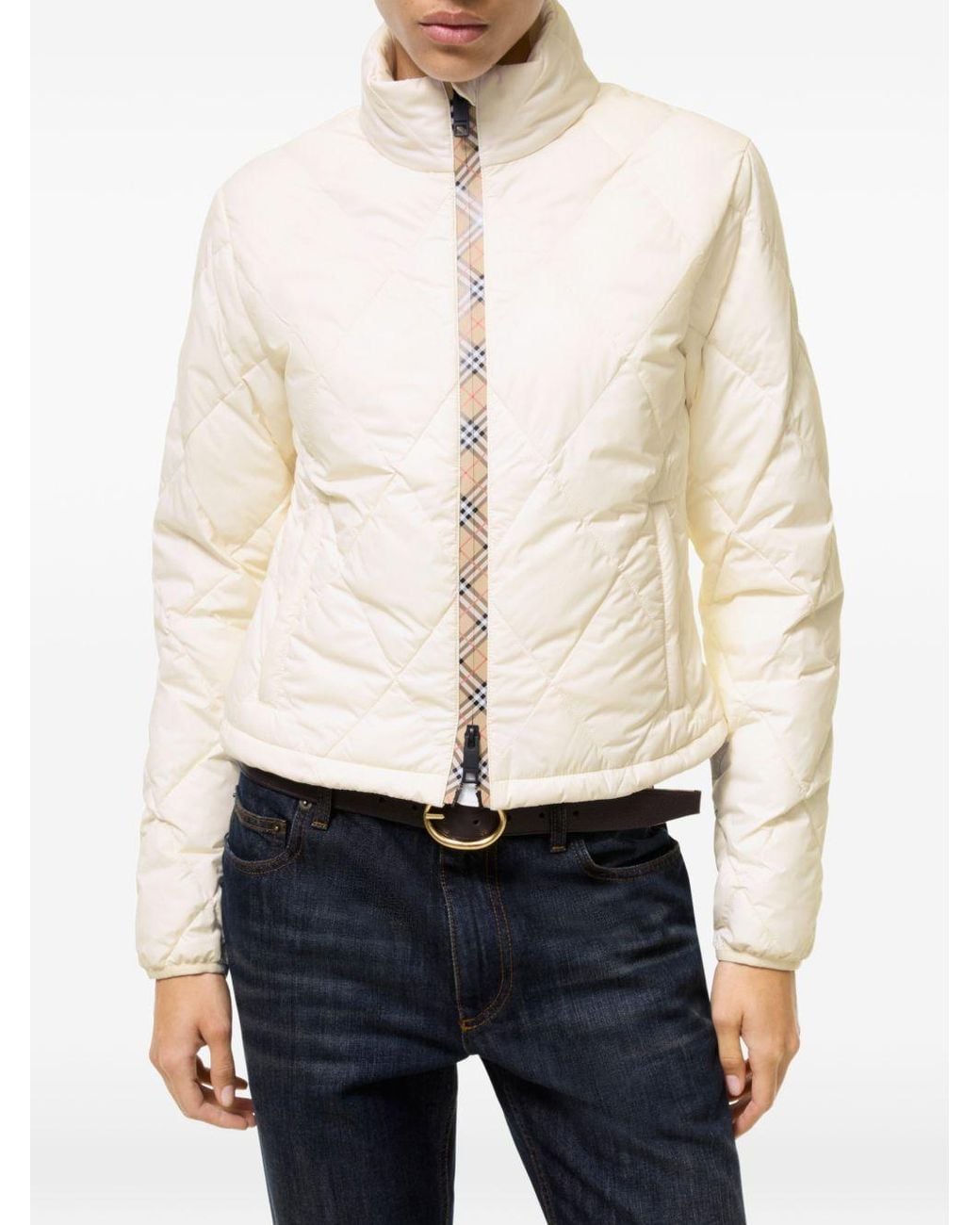 Burberry White Bramford Down Jacket