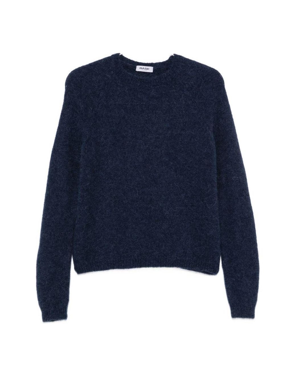 Base London Blue Wool Crewneck Sweater