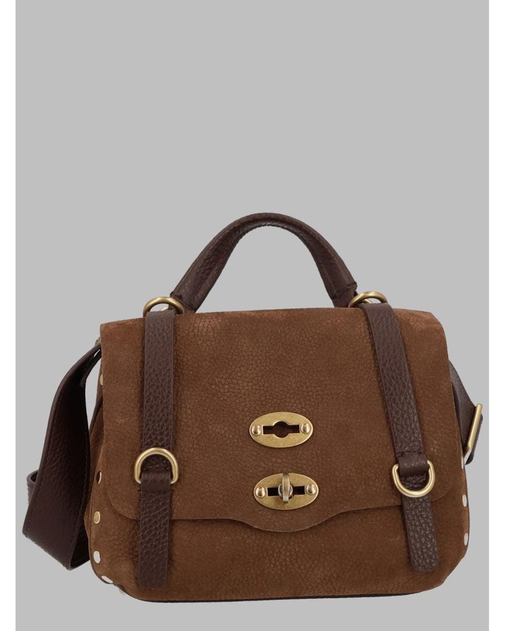 Zanellato Brown Leather Handbag With Structured Shape